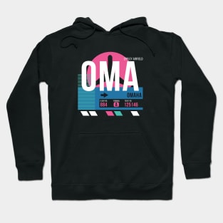 Omaha (OMA) Airport // Sunset Baggage Tag Hoodie